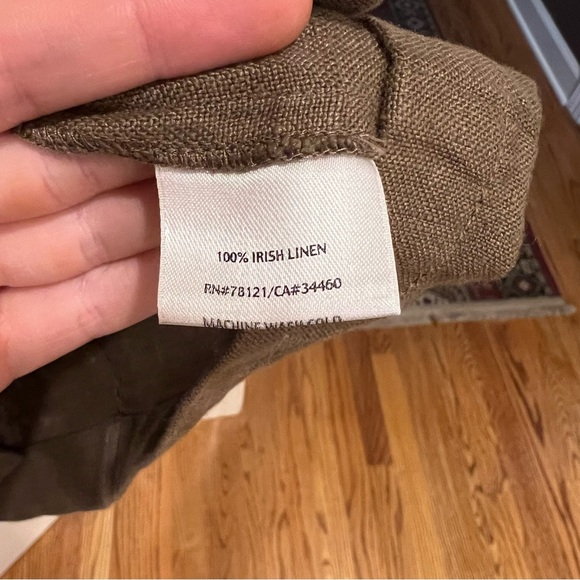 Eileen Fisher 100% Irish Linen Button Down Tunic Jacket in Brown Women’s Large - Picture 7 of 8